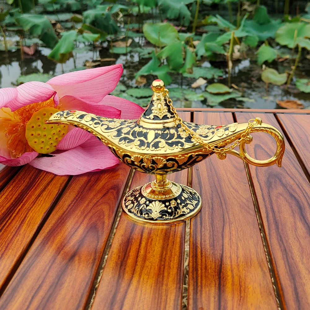 12cm Vintage Legend Aladdin Magic Genie Lamps, Incense Burners, Retro  Wishing Oil Lamp, Classic Rare Hollow, Home Decor Gift - AliExpress