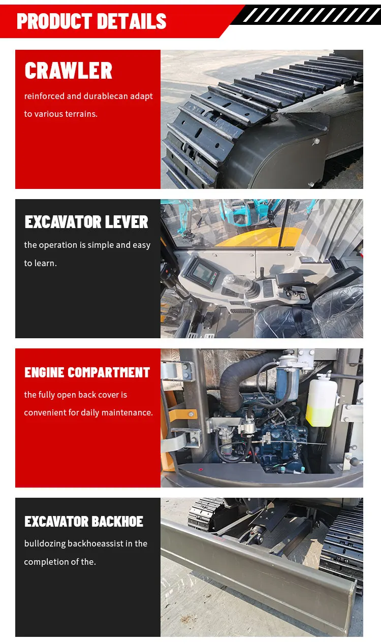 OKW40U 4 Tonnen Neuer Raupenbagger Minibagger 1 Tonne 2 Tonnen 3,5 Tonnen Mini Kleinbagger für kundenspezifische Anpassungen – Detail 7