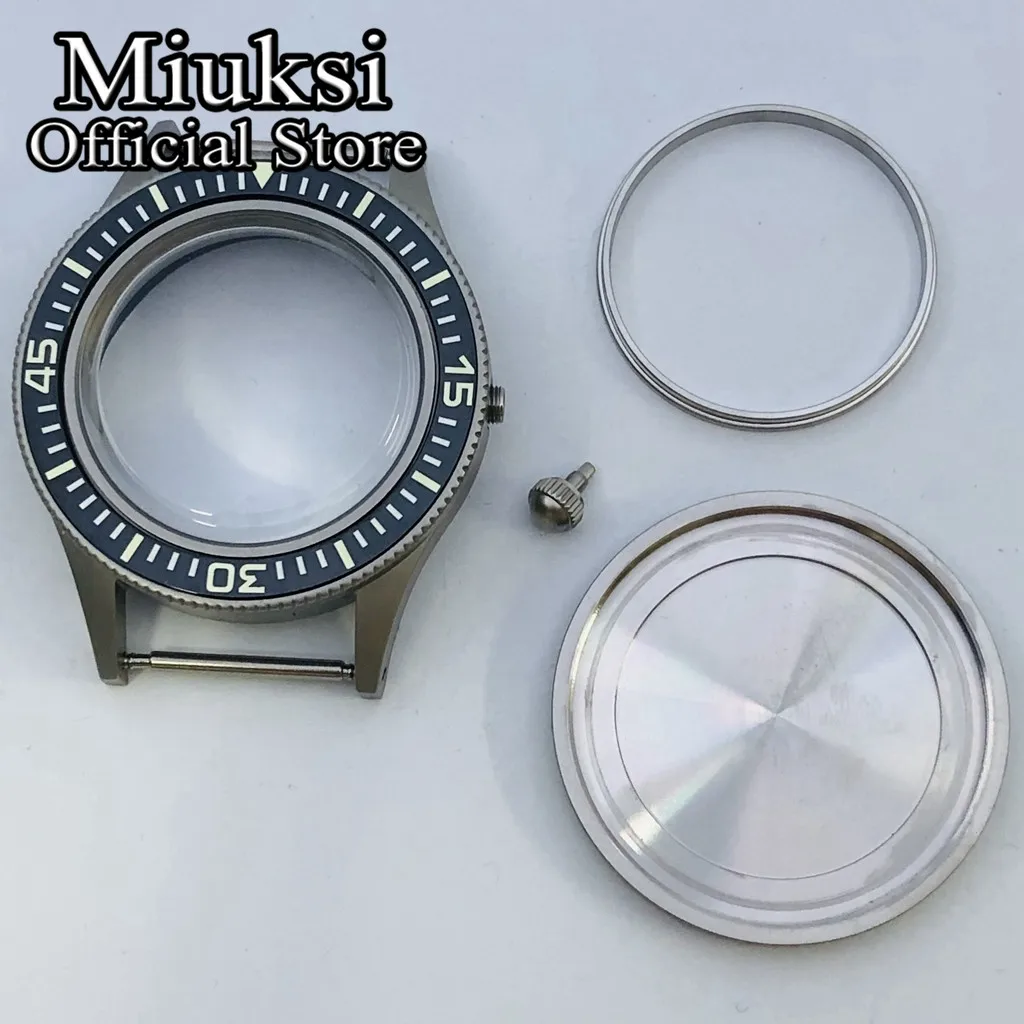 Miuksi 40mm Retro Watch Case with Domed Glass and Luminous Bezel
