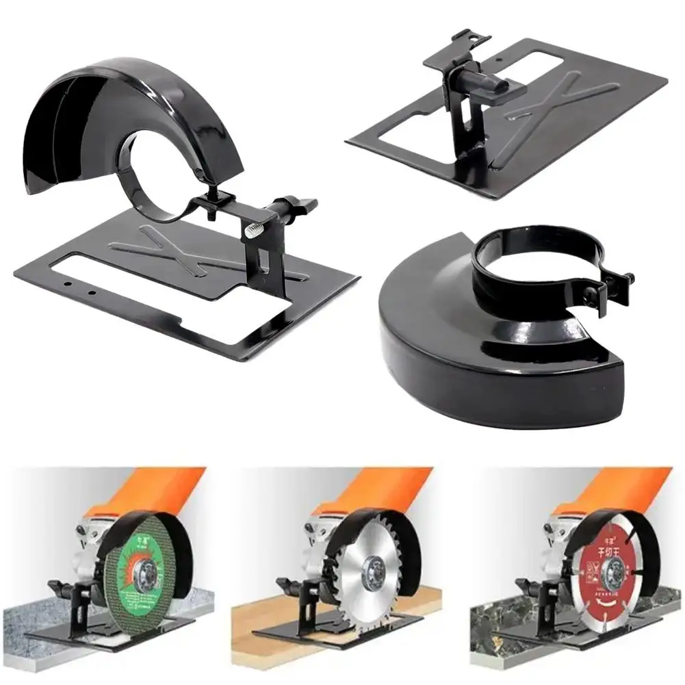 

Angle Grinder Bottom Plate Bracket Protective Cover Stand Grinder Machine Holder Base Table Support Woodworking Protective V4D7