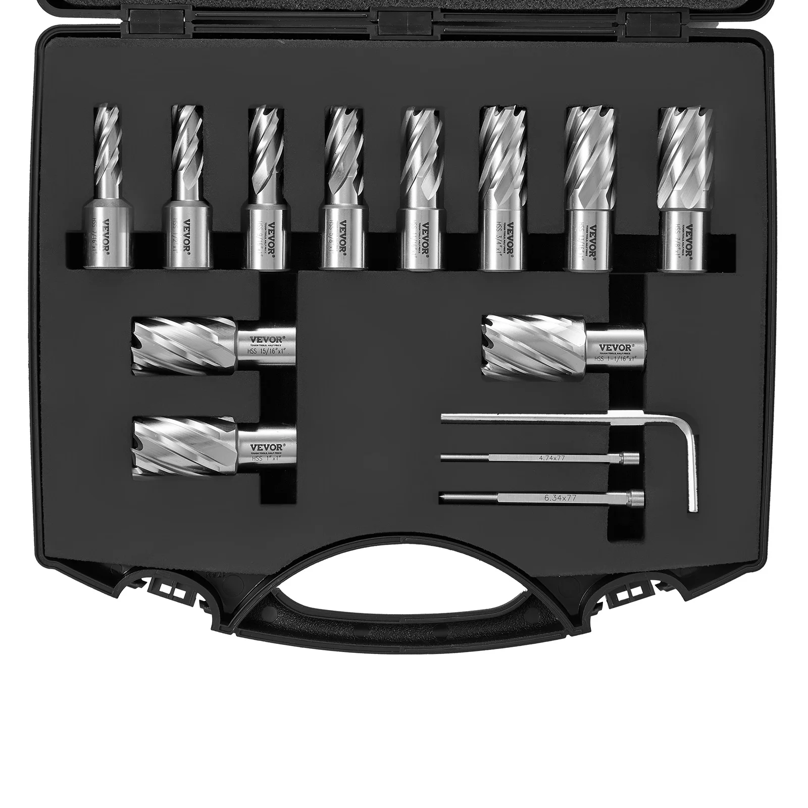 Set DELUXE, Hartmetall-bestückte Kernbohrer, Weldonschaft, Nutzlänge 55 mm, Hard-Line55 Set DELUXE, Hartmetall-bestückte Kernbohrer, Weldonschaft, Nutzlänge 55 mm, Hard-Line55