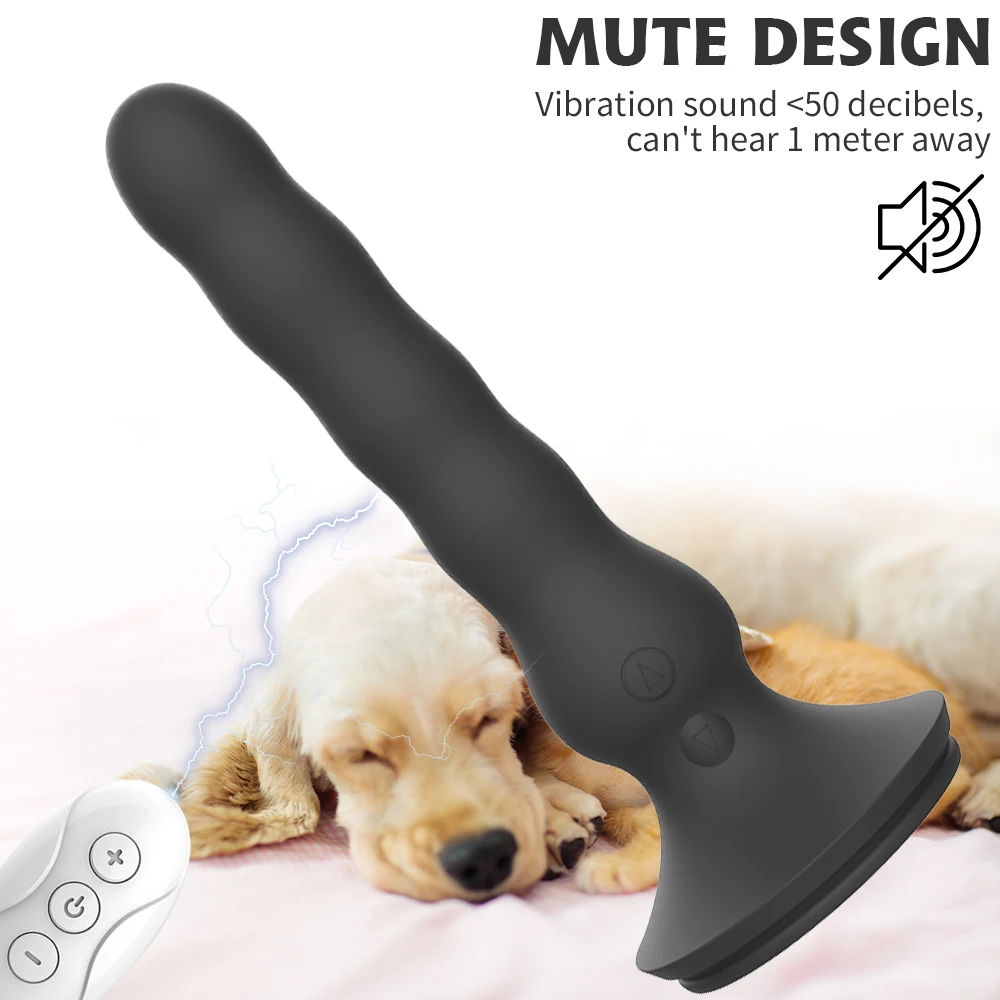 Plug Wiggle Anal für Männer 10 Modi Vibrierender Klitorisstimulator Butt Plug mit leistungsstarkem Saugnapf Remote C_voghion.com
