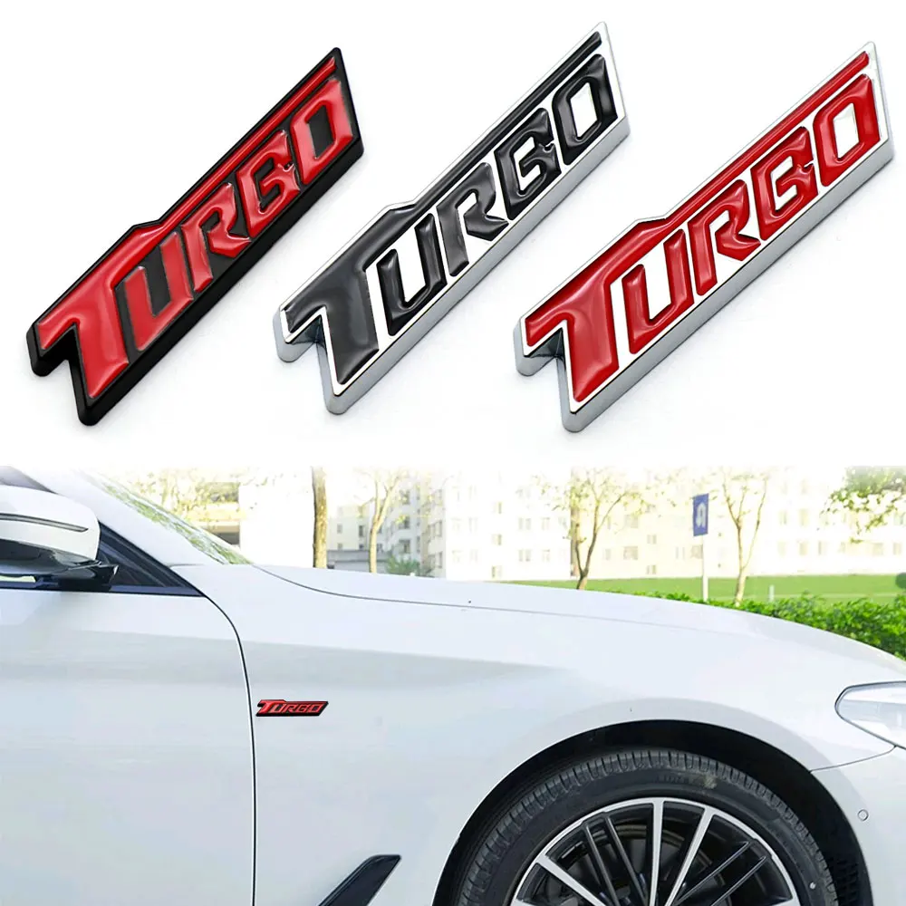 

3D METAL Emblem TURBO GRILL Rear Trunk Car Badge Car Sticker for Audi BMW Ford Focus VW Skoda Seat Peugeot Lada Renault Hyundai