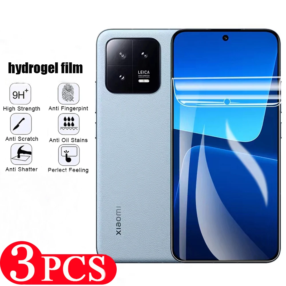 

3Pcs 9D Hydrogel film for xiaomi 13 pro 12 lite NE 12s 11 10 Ultra 12T 11T 10T 12x 11i 11x 10s Not Glass phone screen protector