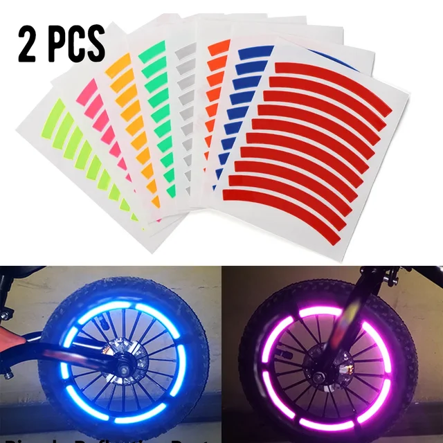 Autocollant de sécurité pour roue de vélo, décalcomanie pour enfants, accessoires de vélo, 2 paquets 1