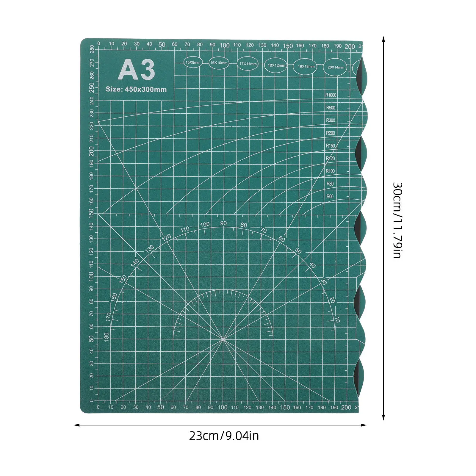 A3 접이식 자가복원 커팅 매트 16.5x11.8인치 양면 공예 매트 (패브릭 커팅, 바느질, 퀼팅, 스탬핑용)