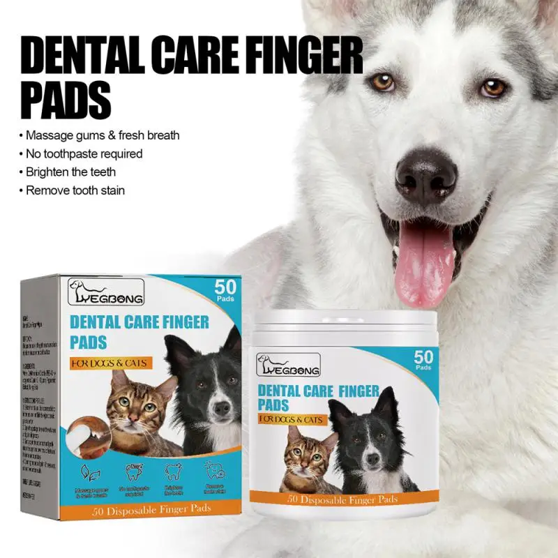 Pet Teeth Disposable Finger Pad Simple And Convenient Tartar Removal Deep Cleaning Care For Pet Gums Dog Supplies Plaque Removal