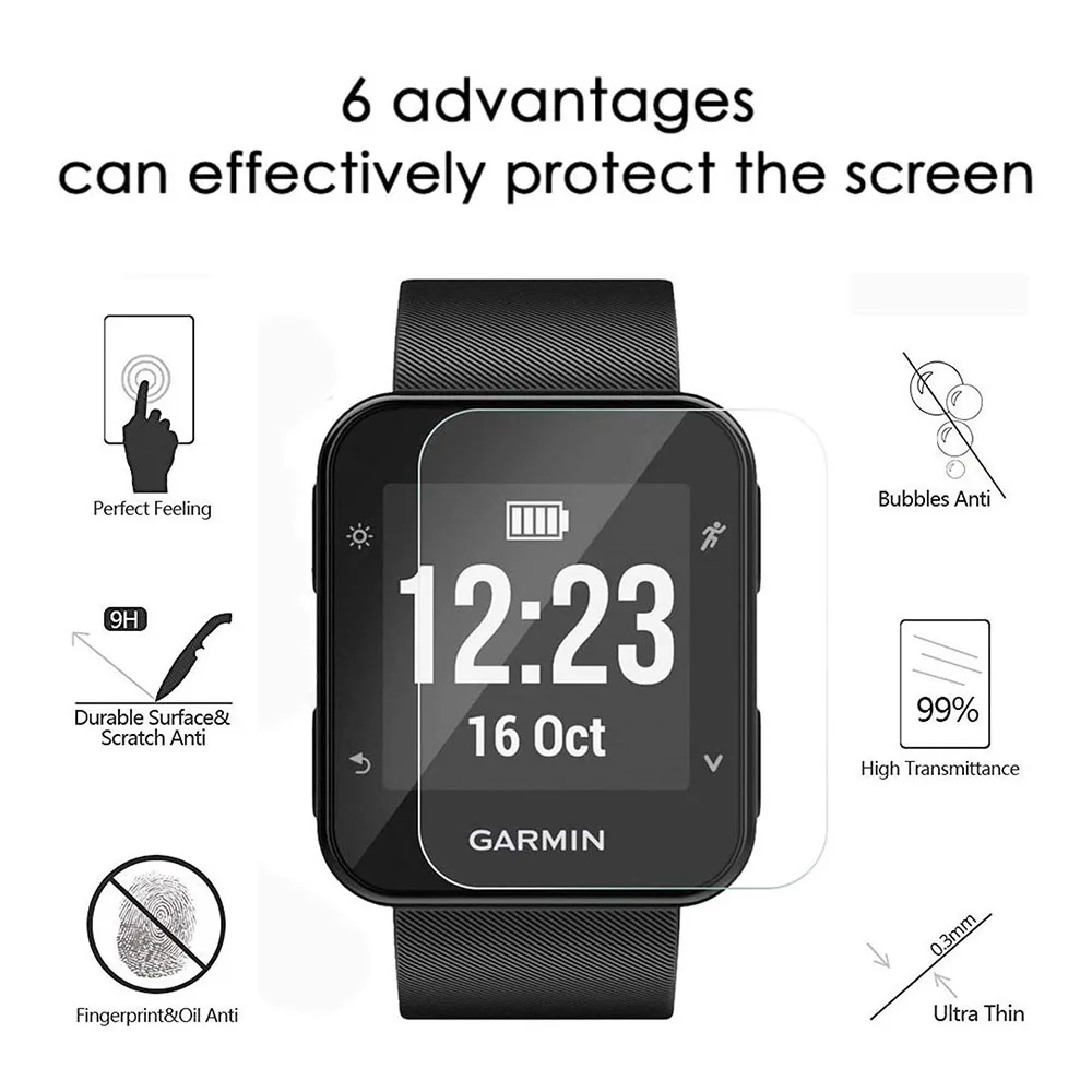 HD Tempered Glass For Garmin Forerunner 35 Cover Smart Watch Screen Protector Film For Garmin Forerunner 35 watch Accessories