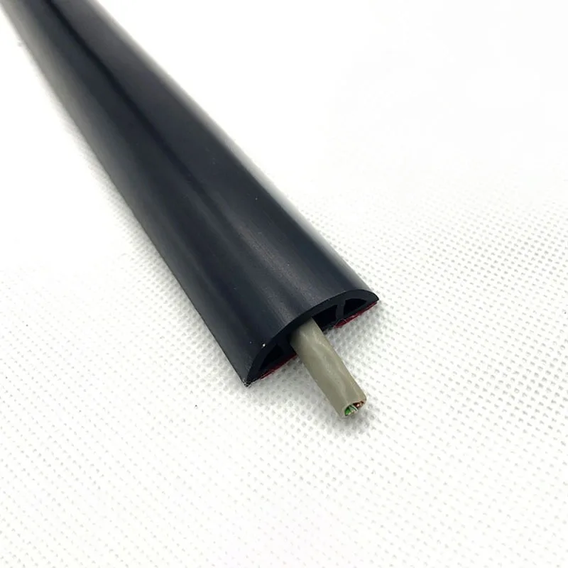 1PC Self-adhesive PVC Soft Ground Wiring Trunking, Anti-stepping, Anti-compression, Beautiful Wire Trunking Sticker