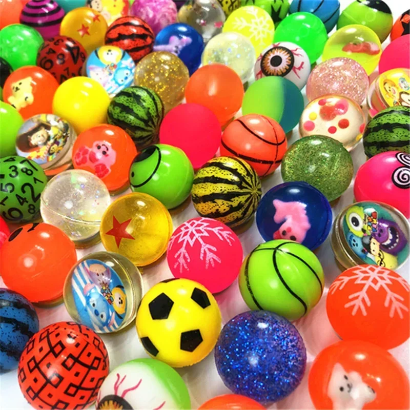 10Pcs Size 25MM Rubber Bouncy Balls for Kids Vending Machine Toys