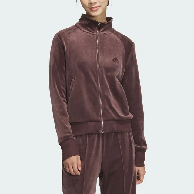 Adidas officiel véritable nouveau femme rétro décontracté col montant veste en velours JX6842 1