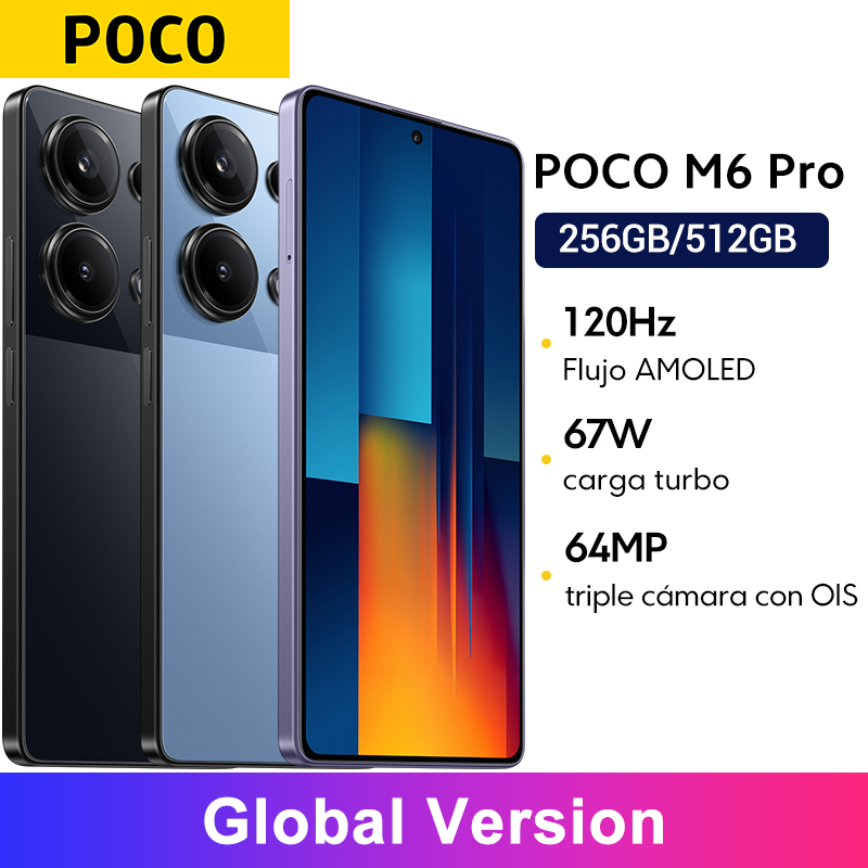 POCO M6 Pro Global Version Helio G99 Ultra 120Hz Flow AMOLED 64MP Triple Camera with OIS 67W turbo charging