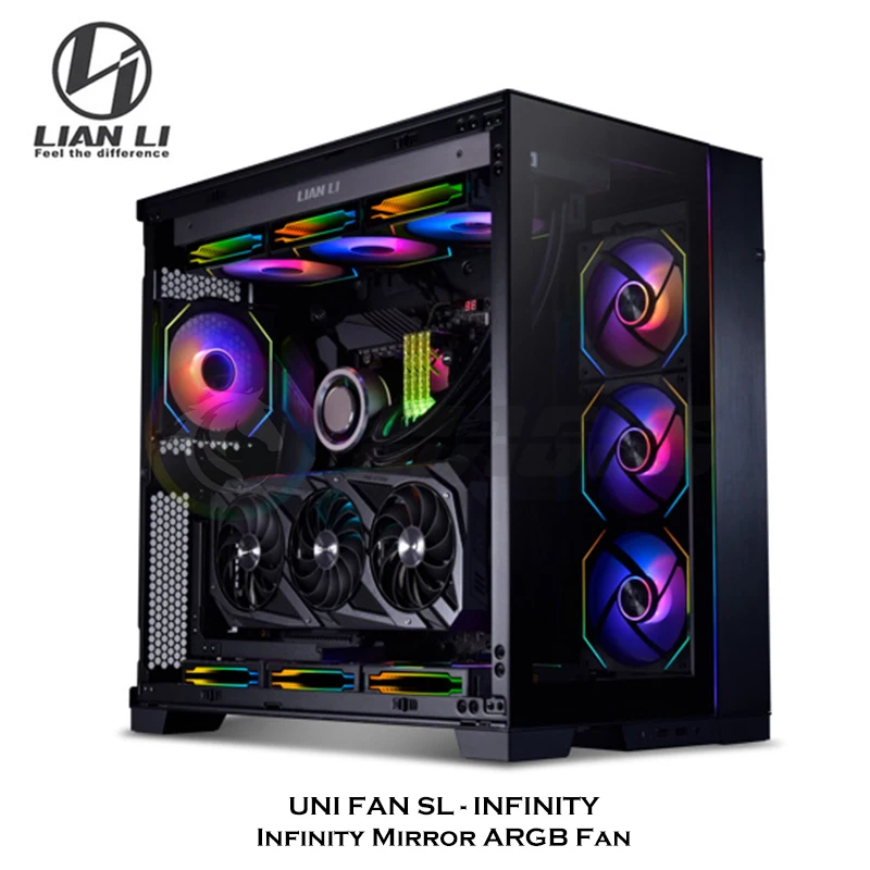 Lian li Sl140 Infinity Argb Espelho Ventilador de Refrigeração de Água Clutter- para Computador Case & Radiator Slin140 - Imagem 2