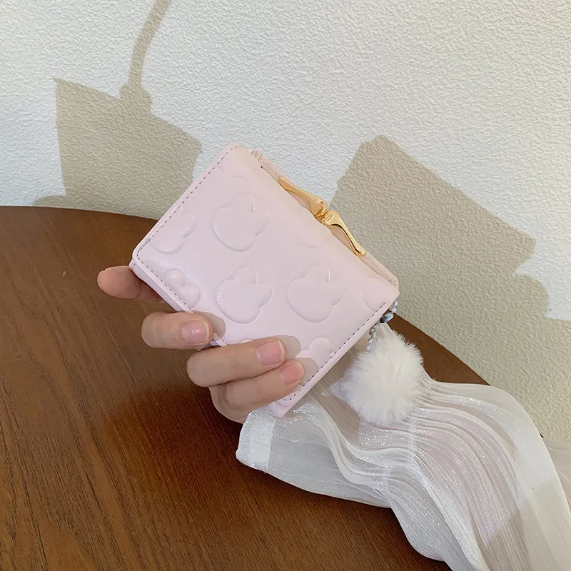 2025 INS Women's Wallet - Luxury Tri-Fold Short Purse, Compact Card Holder with Zipper, Fashion Wallets for Daily