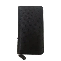 2024 New Fashion Business Men's Wallets Ostrich Skin Genuine Leather Long Organizer Wallet Boy Brand Luxury Card Holder Purse 2