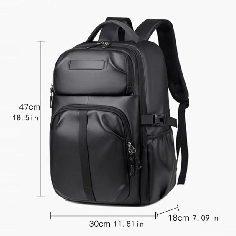 Business backpack, laptop backpack, travel bag, black, large capacity, suitable for different scenarios