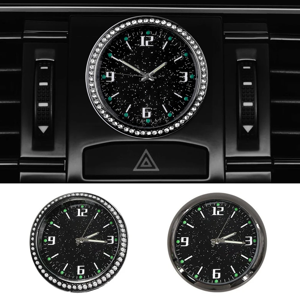 Luminous Auto Gauge Clock Mini Car Air Vent Waterproof Quartz Clock Clip Air Outlet Watch for Styling Car Accessories car clock air outlet dashboard clock car clock thermometer