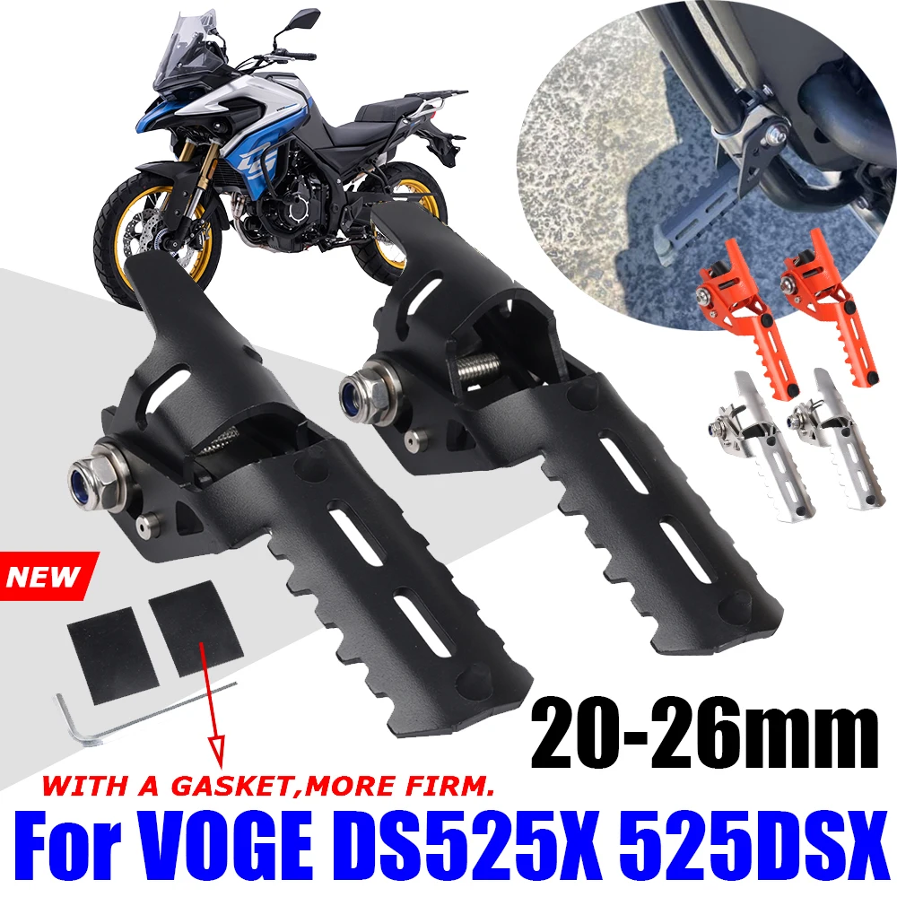 

For VOGE Valico DS525X 525DSX DSX525 DSX 525 DSX DS 525X Accessories Highway Front Foot Pegs Footrest Folding Footpeg Clamps