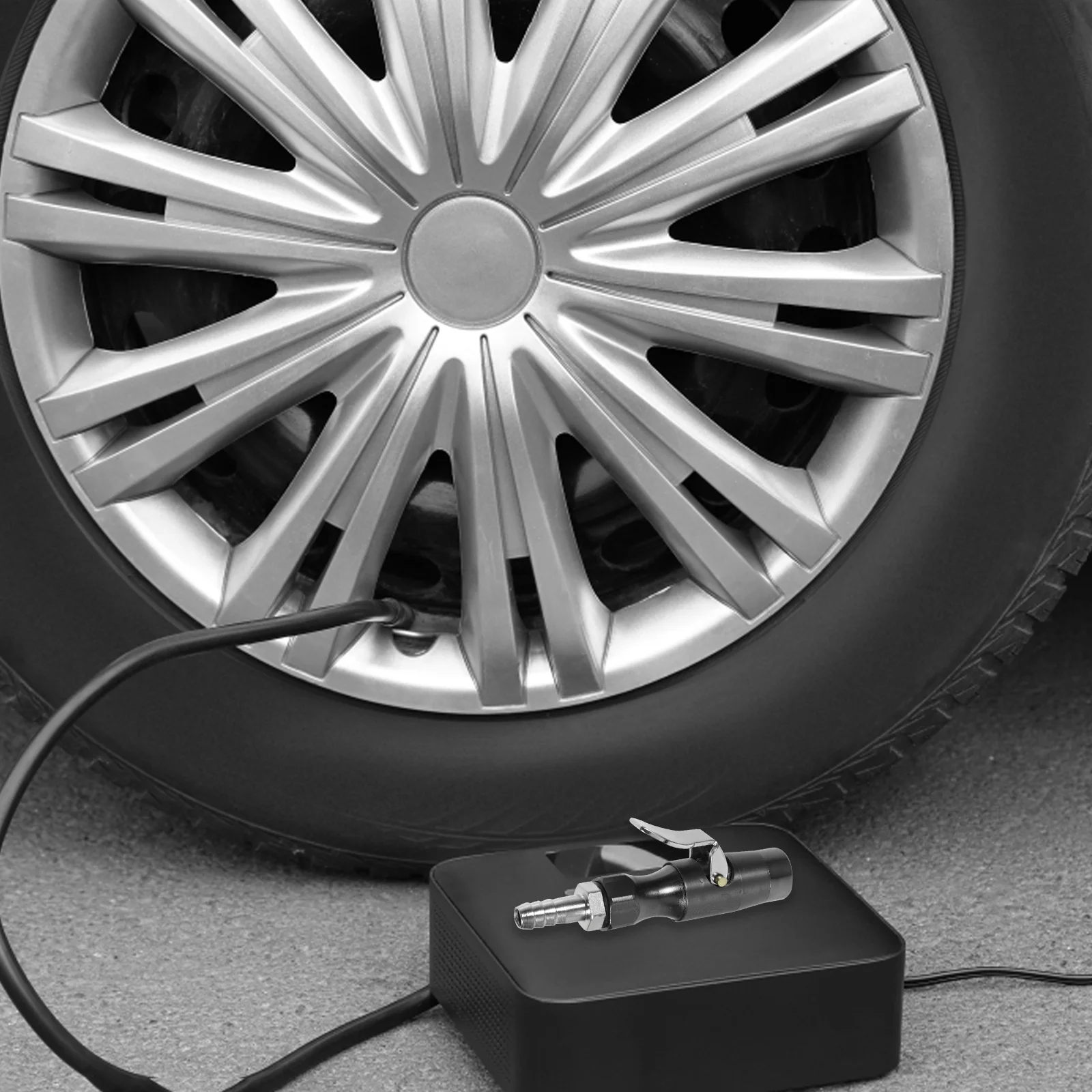 

Tire Inflation Chuck Air Compressor Inflate Locking Inflator Pressure Gauge Copper
