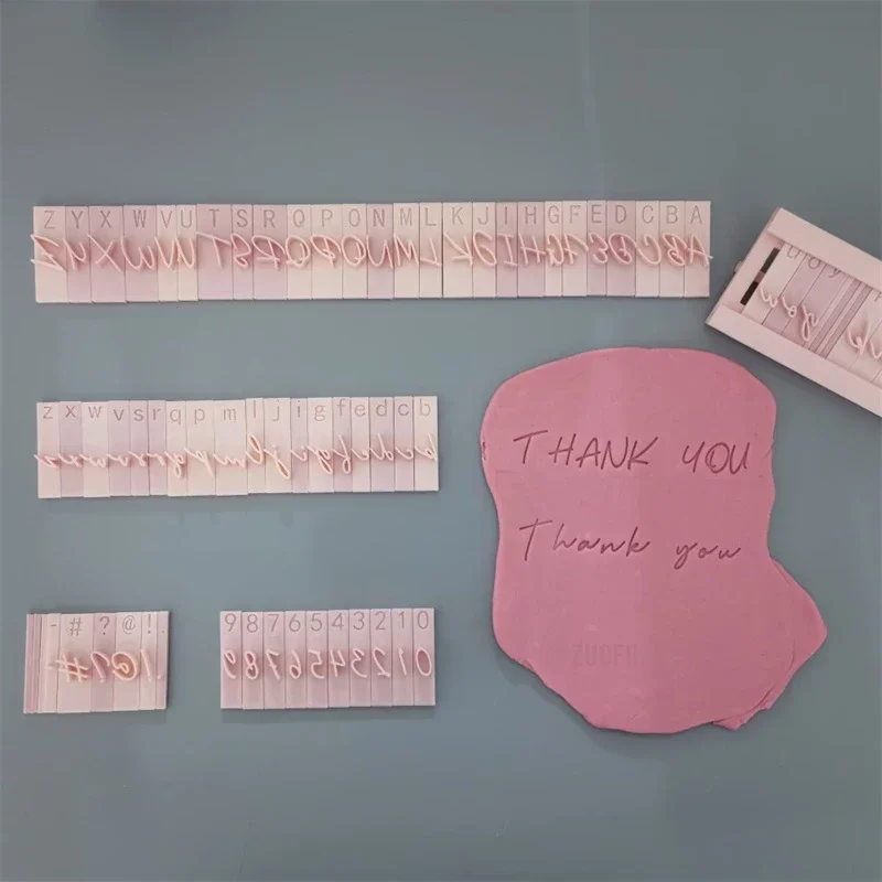 Set Di 38 Timbri Per Lettere E Simboli - Per Argilla, Pasta Di Zucchero E Biscotti