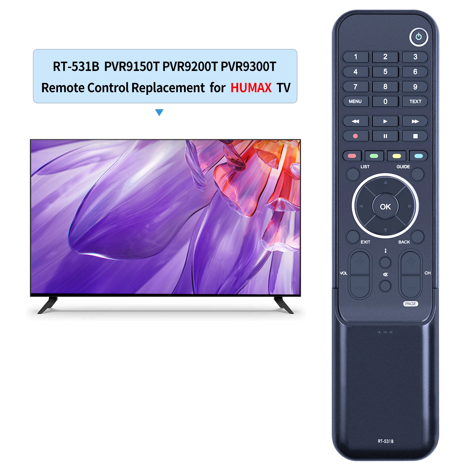 휴맥스 TV 세트 톱 박스 PVR-9150T PVR-9300T PVR9150T PVR9200T PVR9300T 에 적합한 새로운 RT-531B 리모컨