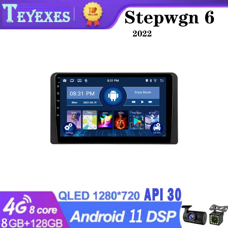 

TEYEXES For Honda Stepwgn 6 2022 Right hand driver Car Radio Stereo Multimedia Video Player Navigation GPS Android 11 2Din 2 din