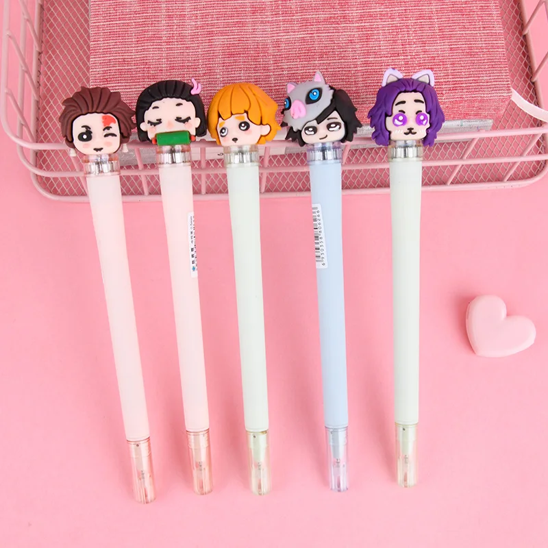 

36 pcs/lot Creative Demon Slayer Light Gel Pen Cute 0.5mm Black ink Signature Pens Promotional Gift Stationery School Supplies