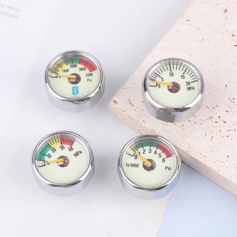 Air Mini Micro Pressure Gauge Manometer Thread M10 M8 5MPA 10MPA 20MPA 30MPA 35MPA 40MPA 300BAR 3500PSI 5000PSI 6000PSI