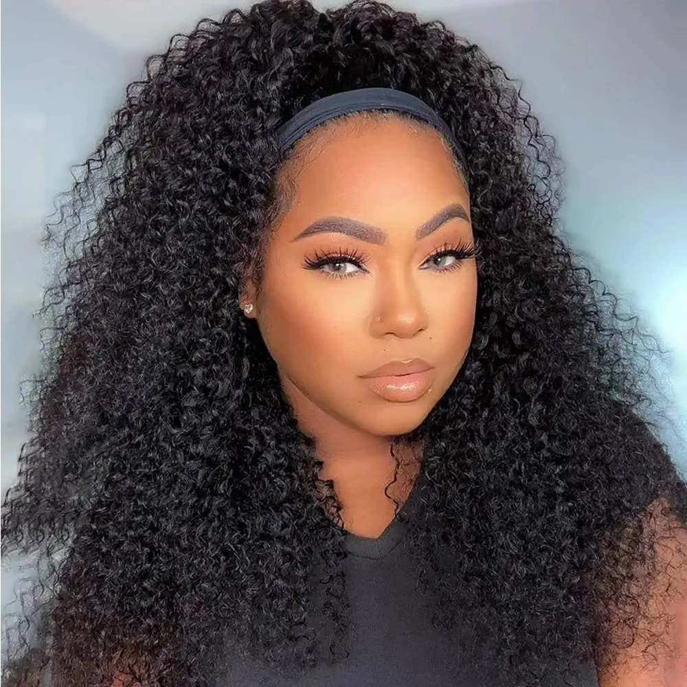 Perruque Bandeau Cheveux Naturels Afro Noir – Lace Wig Paris