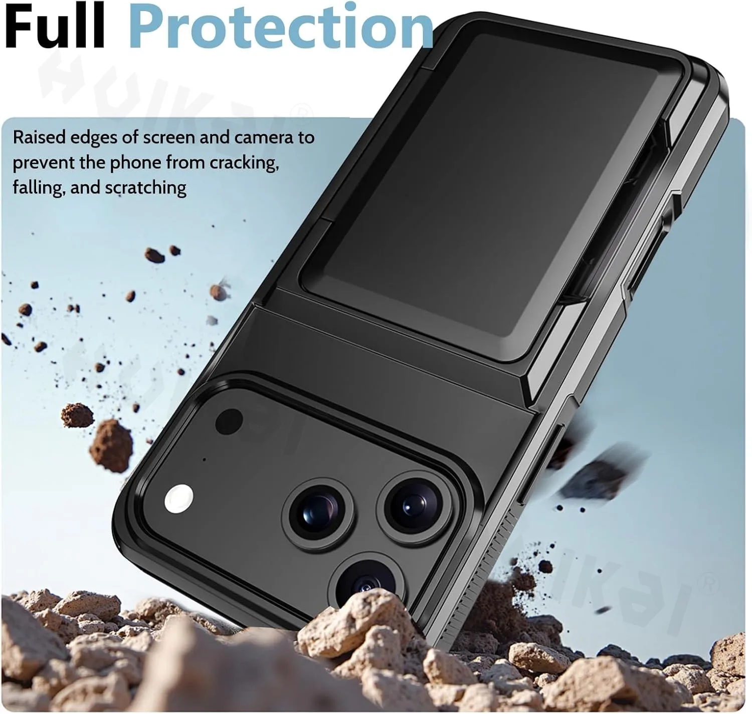 Premium Wallet Case with Heavy Duty Shockproof Protection and Card Holder