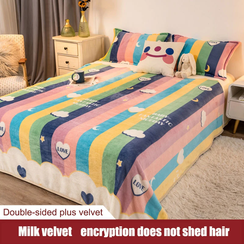 

Fleece Blankets And Throws Adult Thick Warm Winter Blankets Home Super Soft Duvet Luxury Solid Blankets On Twin Bedding