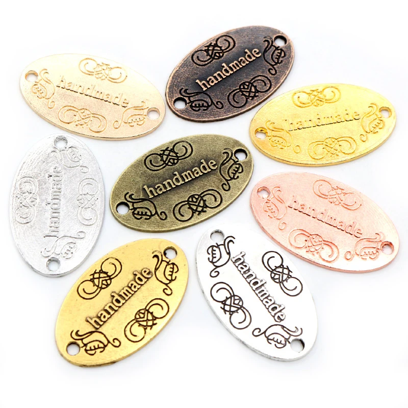 31x19mm 10pcs Antike Bronze Silber Überzog Handgemachte Wort In Oval Stil Handgemachte Charme Anhänger: DIY für armband halskette