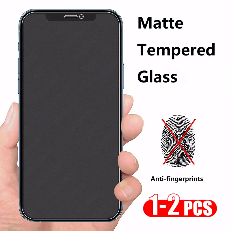 1-2 шт. матовое закаленное стекло для Iphone 7 8 7p 8p X XR XSMAX 12series Защита экрана 5 5s 5c 5e 6 6s 6p