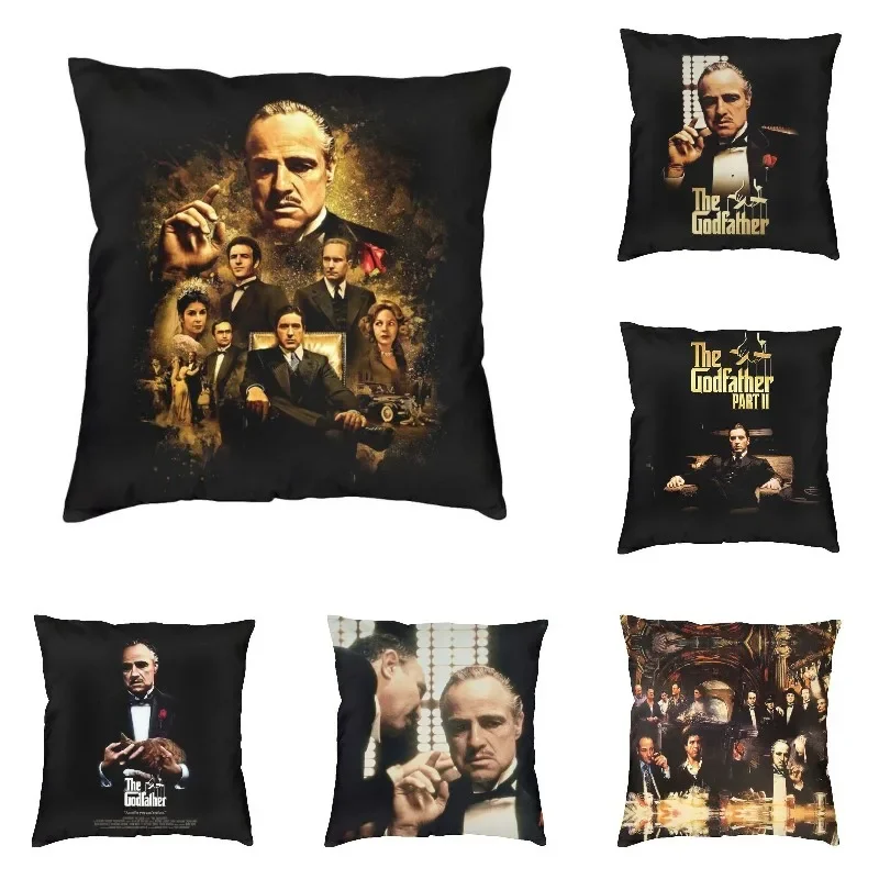 

The Godfather Square Throw Pillow Case Home Decorative Gangster Movie Cushion Cover Sofa Chair Pillowcase Double-sided Printing