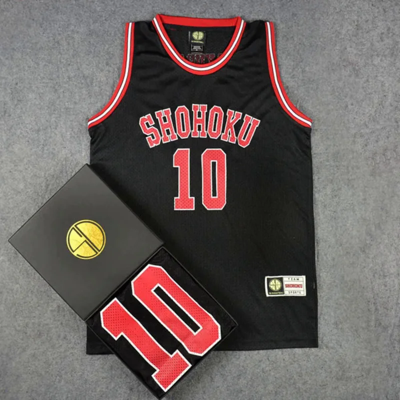 

Anime Slam Dunk basketball player cosplay jerseys Shohoku No. 10 Sakura AGI Hanamichi clothes tops for basketball team training