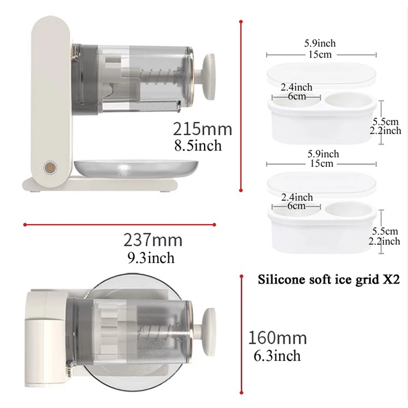 Portability Kitchen Household Commercial Electric Ice Shaver Machine Snow Ice Crushers Shavers