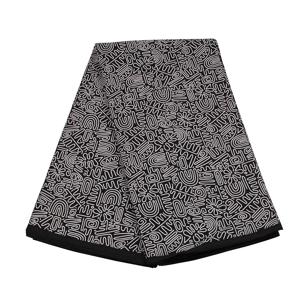 6 Yards New Guaranteed Veritable Original Real Wax Ankara African Print Fabric Cotton For Party Dress Tissus