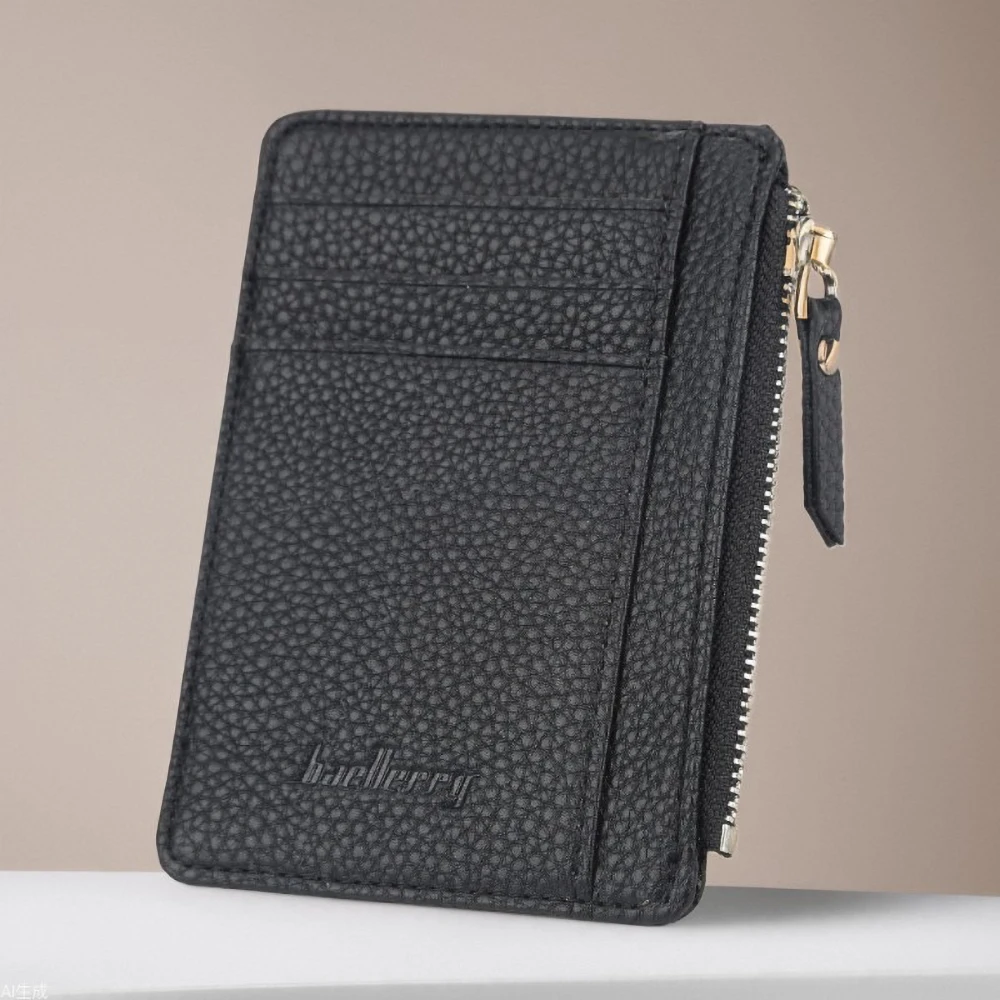 Women's Ultra-Slim Card Wallet - Short Rfid-Free Pu Purse with 8 Card Slots & ID Window