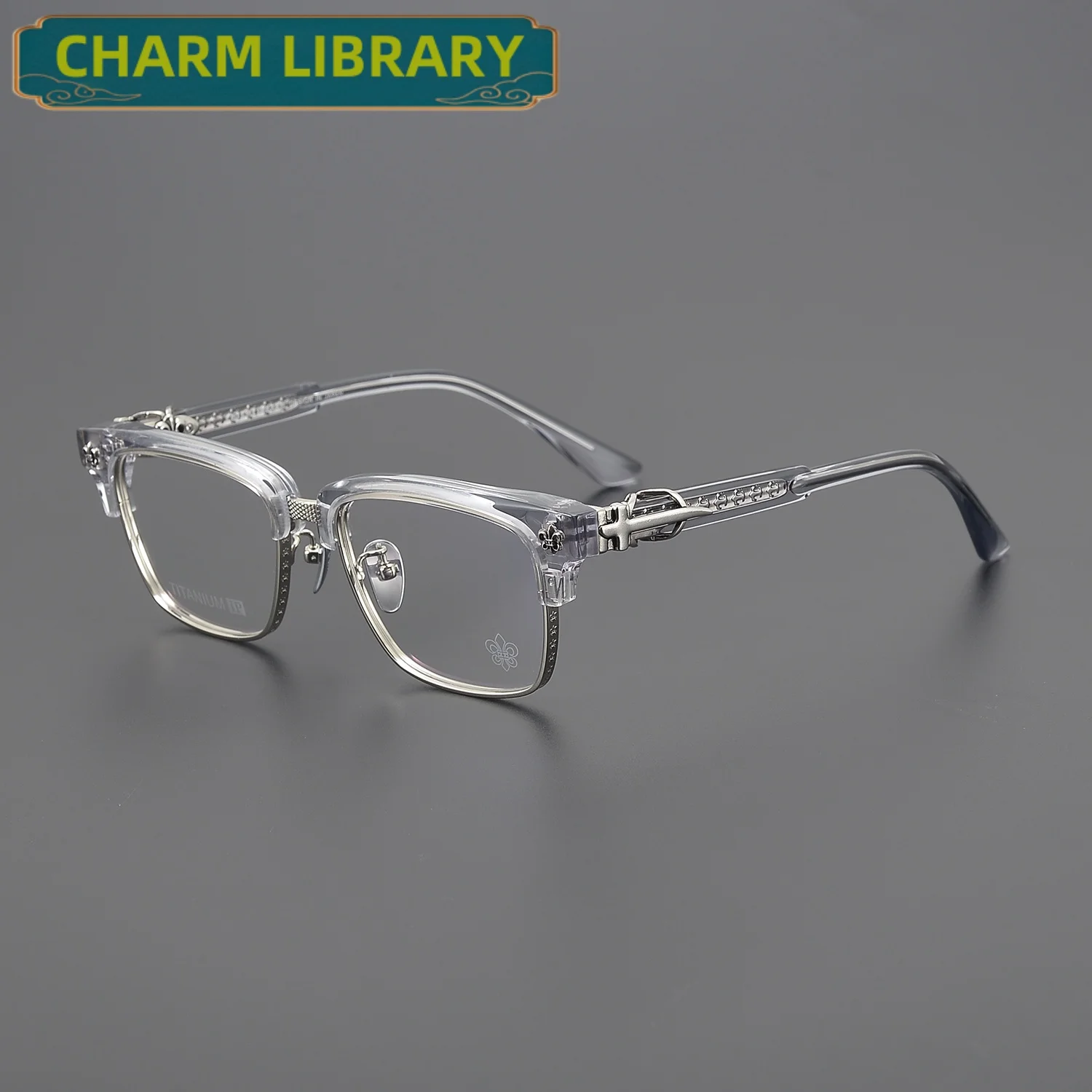 2025 New Acetate Fashion Eyeglasses Frame Men Square Retro