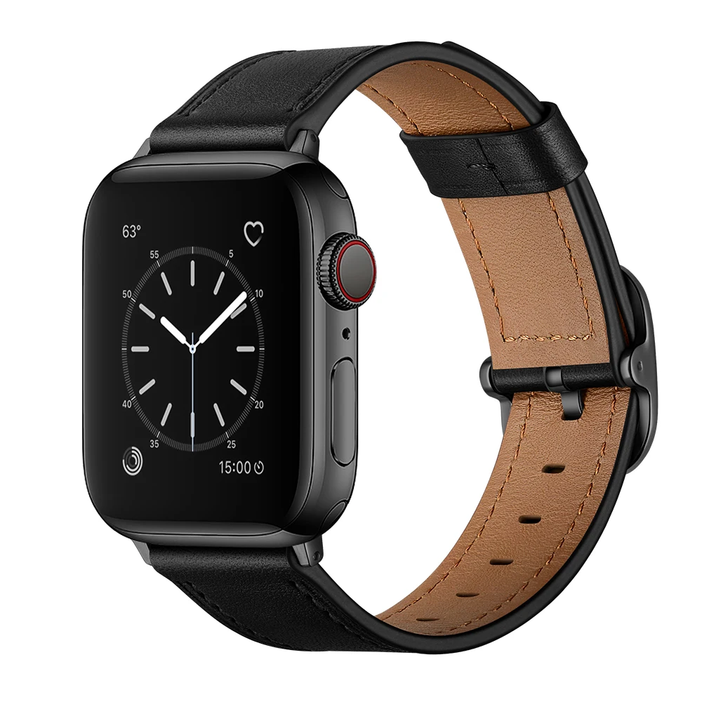 Premium Leather Strap For Apple Watch Ultra 8 7 49mm 45mm 41mm Soft Bracelet Wristband For iWatch 6 5 4 3 SE 44mm 42mm 40mm 38mm
