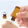 5PC Amber Roller Ball Essential Glass Oil Bottle Empty Perfume Roller Ball Refillable Liquid Container 1/2/3/5/10ML Makeup Tools 4