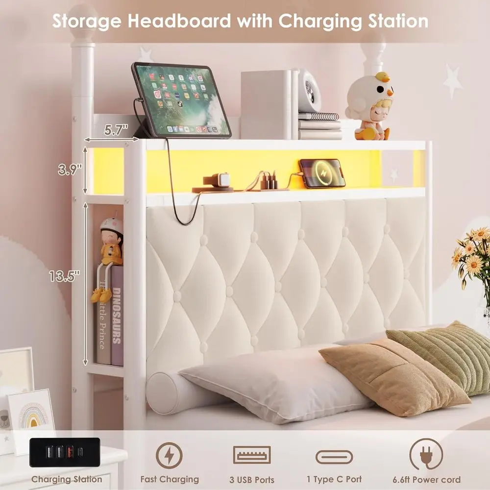 LED Canopy Storage Bed 4