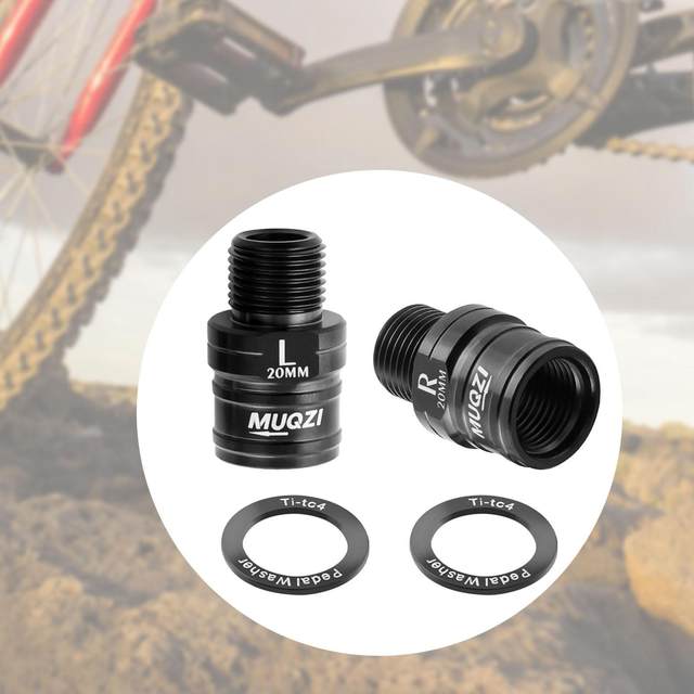 2 Pieces 20mm Bike Pedal Extender, Bike Parts, Easy to Install for Road Bike