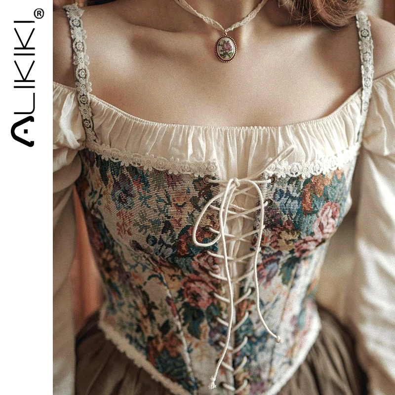 foretrækkes Bowling Hvor French Vintage Corset Tops To Wear Out Sexy Floral Corsets Bustier Crop Top  Tank Lace Up Women Flower Camisole - Tanks & Camis - AliExpress