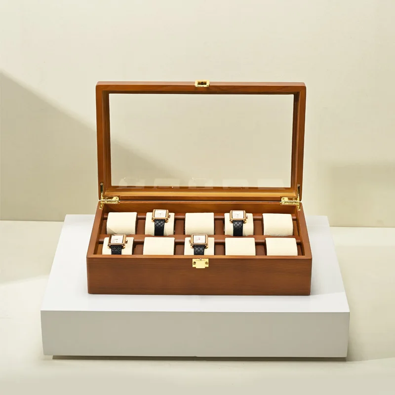 MISHITU Solid Wood Jewelry Box for Watch Bracelets  Premium Jewelry Storage Organizer 34*20*9.35CM Customizable Wooden Watch Box 3