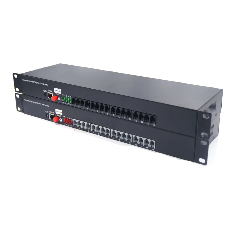 PREMIUM 16 Channels PCM Voice Telephone over Fiber Optic Media Converters with 10/100 Mbps Ethernet FC singlemode fiber 20Km