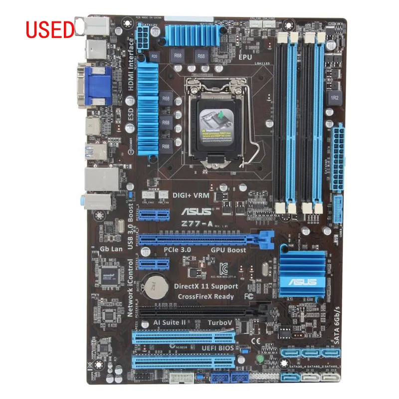 ,ASUS Z77 A Desktop Motherboard Z77 Socket LGA 1155 i3 i5 i7 DDR3 32G ...