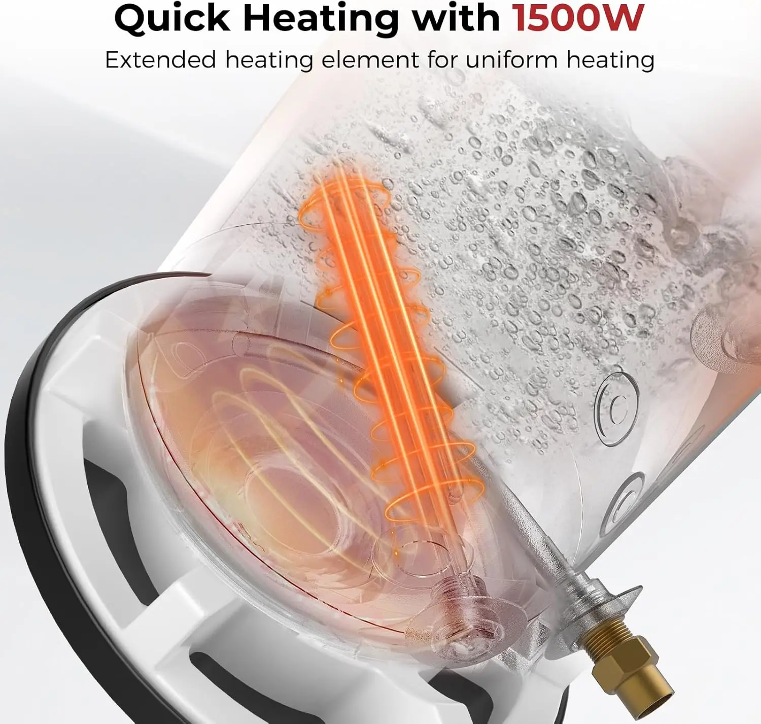 Tank Water Heater Electric,10 Gallon Point of Use Hot Water Heater (ME100B) 120V 1500W, Easier Using with Adjustable