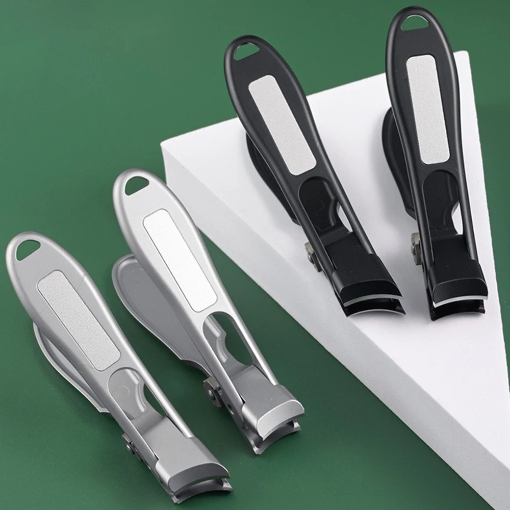 Nail Clippers 1Pc Stainless Steel Slanted Edge Nail Clipper Splash-Proof Large Opening Nail Clipper Portable Dead Skin Removal Cuticle Trimmer
