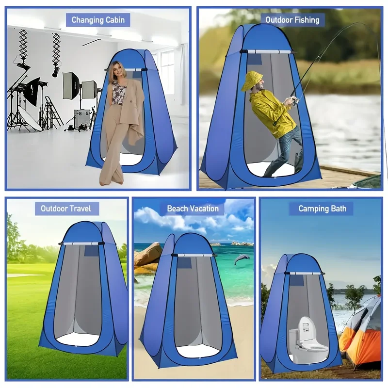 Portable Pop Up Privacy Tent with Spacious Changing Room Vanity Area Sunshade Shower Outdoor Camping Hiking Beach Toilet